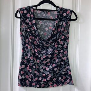 Sleeveless floral blouse. Size small